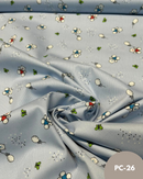 PIQUET DI COTONE - PC-26 PUPAZZO CON PALLONCINO FONDO CELESTE