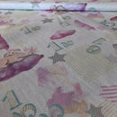 COTONE ARREDAMENTO - PECORELLA NUVOLETTA LILLA FONDO MICROPOIS 257