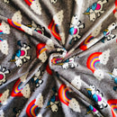 PILE CINIGLIATO - UNICORNO/ARCOBALENO FONDO GRIGIO