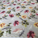 PIZZO SANGALLO SG-15 FIORI E PIUME FONDO BEIGE