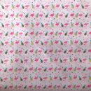 POL-003 FENICOTTERI/ANANAS FONDO ROSA