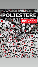 POL-030 ROSSETTO FONDO BIANCO MICROPOIS NERO