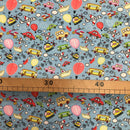 POL-068 MACCHINE/AEROPLANI FONDO CELESTE