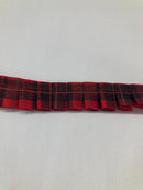 PASSAMANERIA - SCOZZESE ROSSO E NERO PLISSETTATO