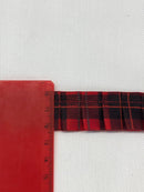 PASSAMANERIA - SCOZZESE ROSSO E NERO PLISSETTATO