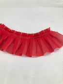 PASSAMANERIA - TULLE PLISSETTATO ROSSO