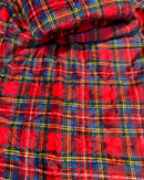 PLAID AGNELLATO SCOZZESE ROSSO E BLU