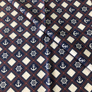 COTONE ARREDAMENTO - ROMBO ANCORA TIMONE FONDO BLU 266