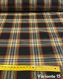 LANETTA SCOZZESE - 15 TARTAN GRIGIO FUMO E GIALLO