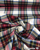 LANETTA SCOZZESE - 16 TARTAN BIANCO E ROSSO GRANDE