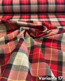 LANETTA SCOZZESE - 17 TARTAN BEIGE E ROSSO
