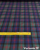 LANETTA SCOZZESE - 19 TARTAN BLU E VERDE RIGO ROSSO