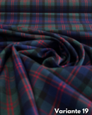 LANETTA SCOZZESE - 19 TARTAN BLU E VERDE RIGO ROSSO