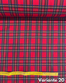 LANETTA SCOZZESE - TARTAN ROSSO 4 MODELLI