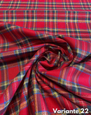 LANETTA SCOZZESE - TARTAN ROSSO LUREX 3 MODELLI