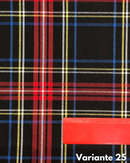 LANETTA SCOZZESE - 25 TARTAN NERO/ROSSO/BLU