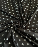 VELLUTO STAMPATO - FONDO NERO FIORELLINO BIANCO