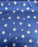 VELLUTO STAMPATO - FONDO BLU STELLE BIANCHE