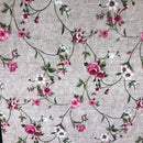 COTONE ARREDAMENTO - 094 FIORELLINO ROSA/BIANCO FONDO BEIGE