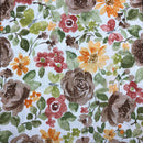 COTONE ARREDAMENTO - 106 FIORE MARRONE/ARANCIO