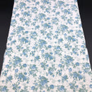 COTONE ARREDAMENTO - 108 FIORELLINO CELESTE FONDO BIANCO