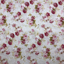 COTONE ARREDAMENTO - 114 ROSELLINE BORDEAUX FONDO BEIGE