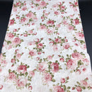 COTONE ARREDAMENTO - 115 ROSELLINE ROSA FONDO BEIGE