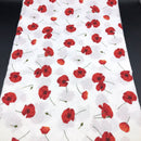 COTONE ARREDAMENTO - 101 PAPAVERO ROSSO FONDO BIANCO