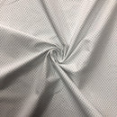 COTONE 100% - 085 FONDO BIANCO/POIS ROSA E CELESTE