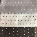 COTONE ARREDAMENTO - CUORICINI GRIGIO 191 - TRE VARIANTI