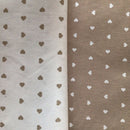 COTONE ARREDAMENTO - 192 CUORICINI BEIGE - DUE VARIANTI